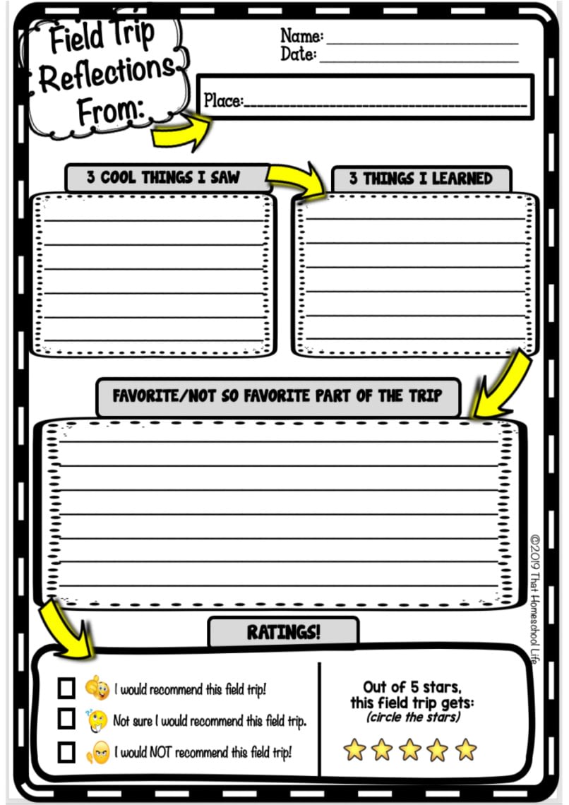 Virtual field trip worksheet picture